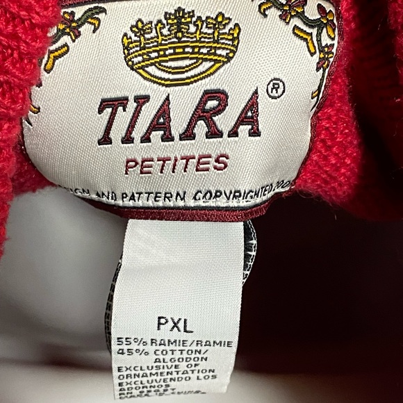 Vintage Tiara Sequence Ice Skating Snowman Xmas Cardigan Sweater By Tiara ,PXL - Picture 7 of 14